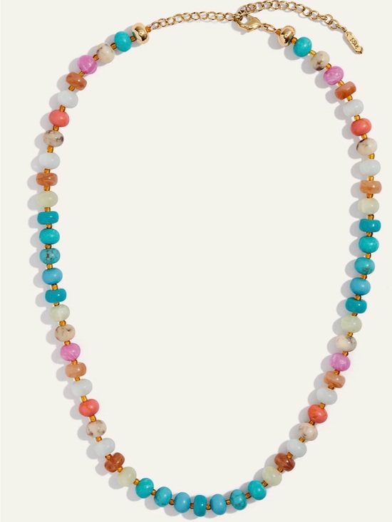 Stella & Dot Jewelry - New Stella & Dot Pastel Beaded Candy Necklace Genuine stone beads Antitarnish